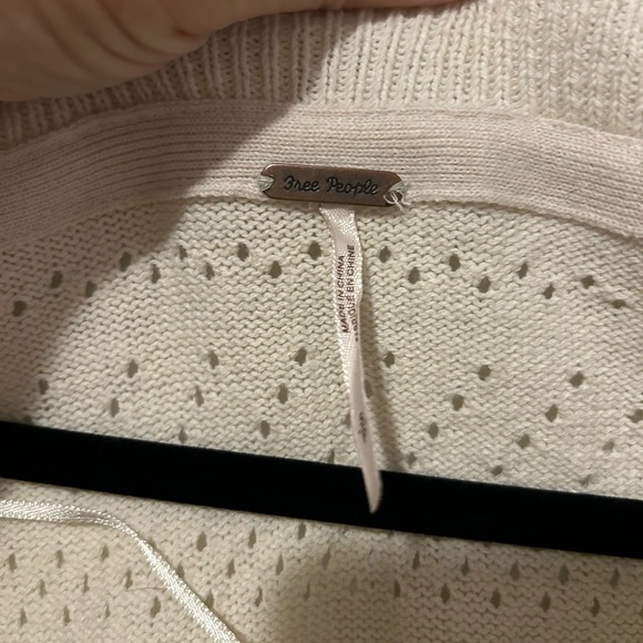 Free People Off-the-Shoulder Cream Sweater - Picture 2 of 2